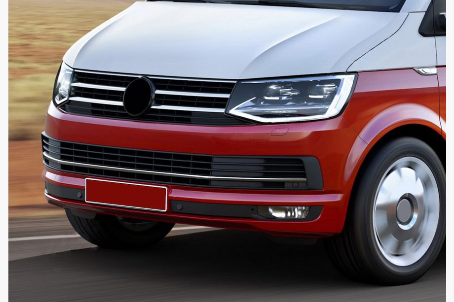 Volkswagen T6 2015-2024 Bumper Grille Trim Covers 2015-2019 (3 pcs, stainless steel) Image