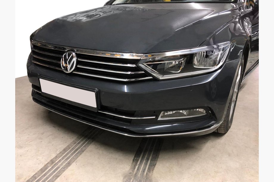 Volkswagen Passat B8 2015-2023 Headlight cover and trim strip (3 pcs, stainless steel) Photo 8
