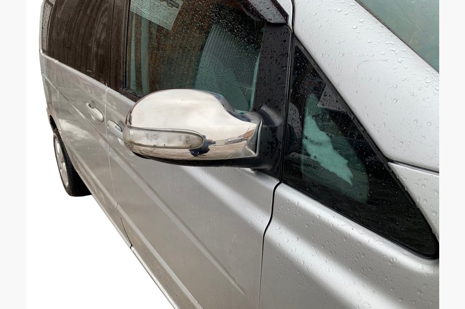 Mercedes Viano 2004-2014 Mirror Covers Stainless Steel (2004-2010, Viano, 2 pcs) Photo 1