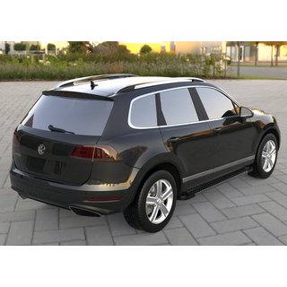 Side Steps Allmond Black (2 pcs, Aluminum) Volkswagen Touareg 2010-2018 photo 3