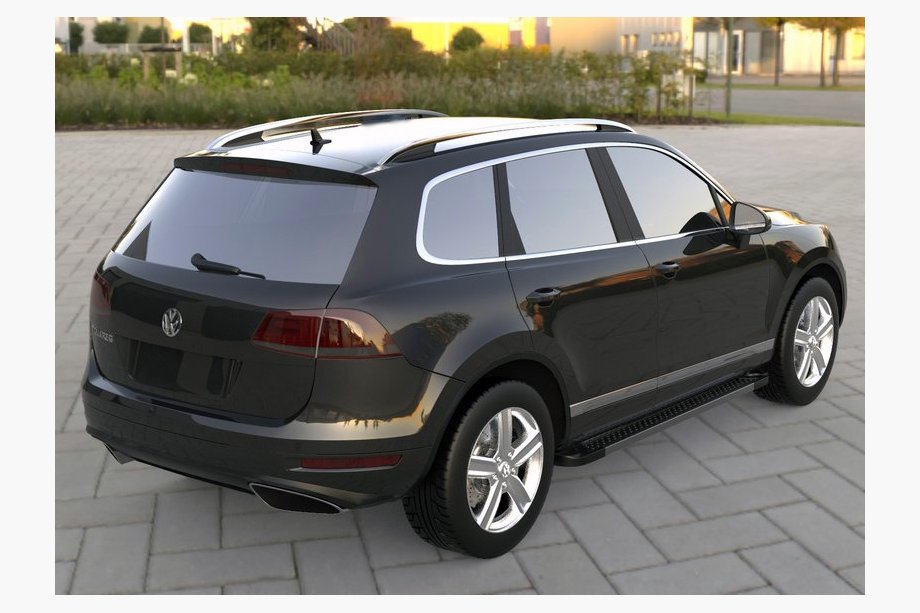 Volkswagen Touareg 2010-2018 Side Steps Allmond Black (2 pcs, Aluminum) Photo 3