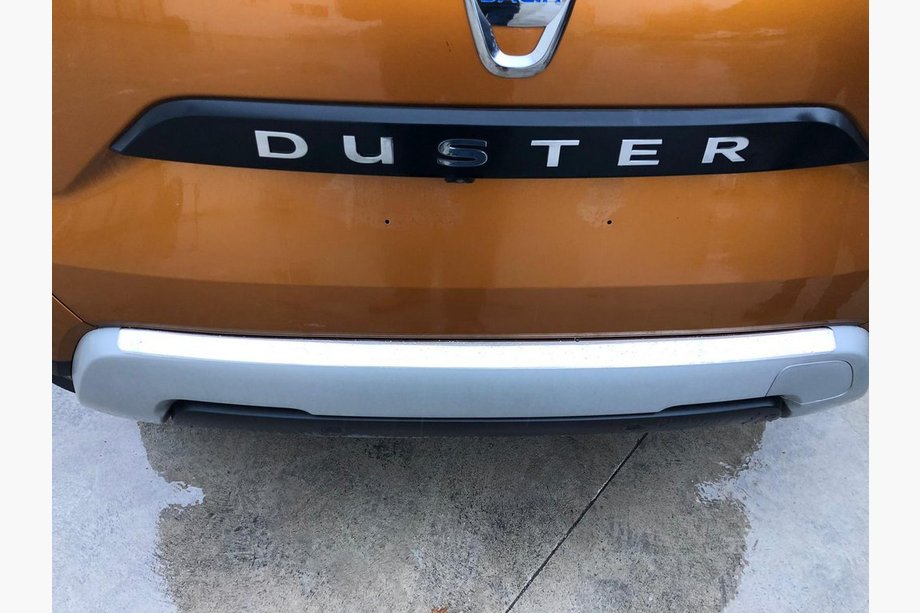 Dacia Duster 2018-2024 Rear Bumper Protector Carmos V1 Stainless Steel Image