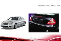 Mercedes E-class W211 2002-2009 Exhaust Tips V2 (2 pcs) photo 4