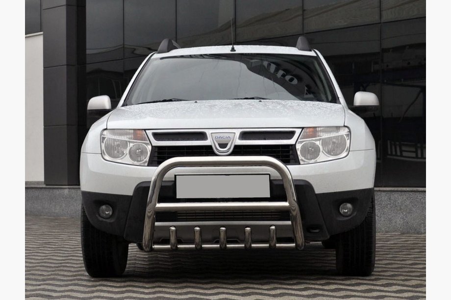 Dacia Duster 2008-2018 Bull bar without logo QT006 (stainless steel) Image