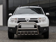 Dacia Duster 2008-2018 Bull bar without logo QT006 (stainless steel) photo 1