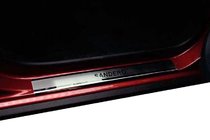 Renault Sandero 2007-2013 Door Sill Covers Nataniko (4 pcs, Stainless Steel) Standard - Lohmann Tape, 0.5 mm photo 1