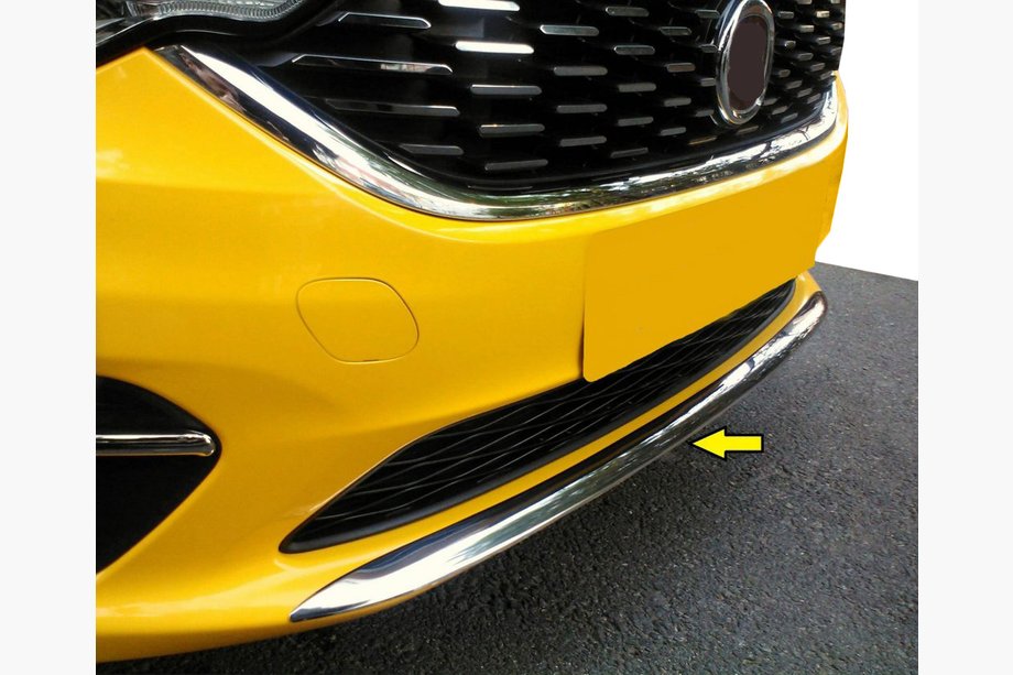 Fiat Tipo 2016- Front bumper protector trim Carmos (2016-2020, stainless steel) Image