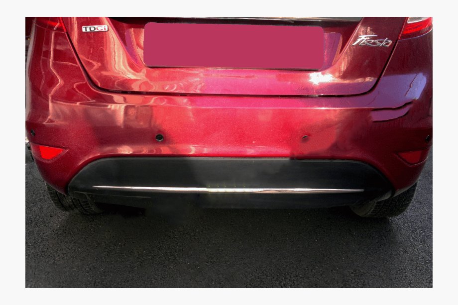 Ford Fiesta 2008-2017 Rear bumper trim stainless steel Image