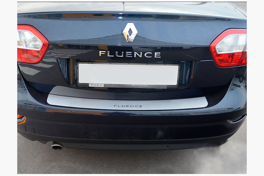 Renault Fluence 2009-2016 Rear bumper protector Natanika (stainless steel) Image