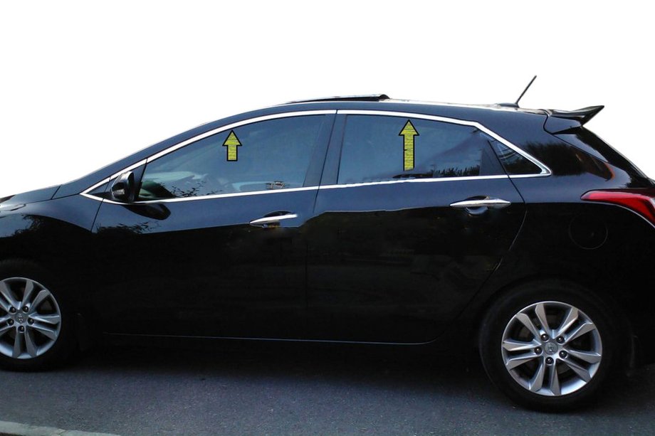 Hyundai I-30 2012-2017 Upper Window Trim (HB, Stainless Steel) Photo 1