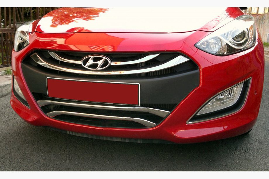 Hyundai I-30 2012-2017 Lower grille trim covers type 2 (stainless steel) Image