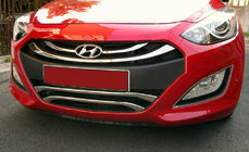 Hyundai I-30 2012-2017 Lower grille trim covers type 2 (stainless steel) photo 1
