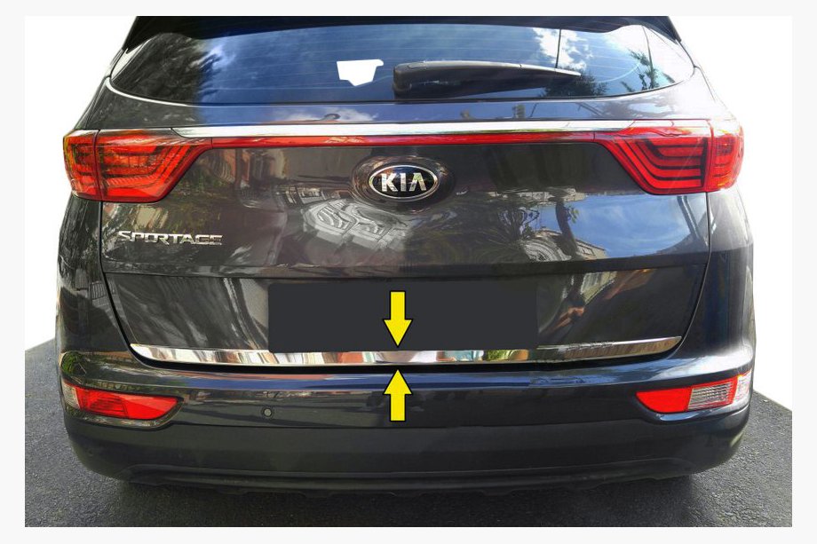 Kia Sportage 2015-2021 Trunk Lower Bumper Protector Stainless Steel Image