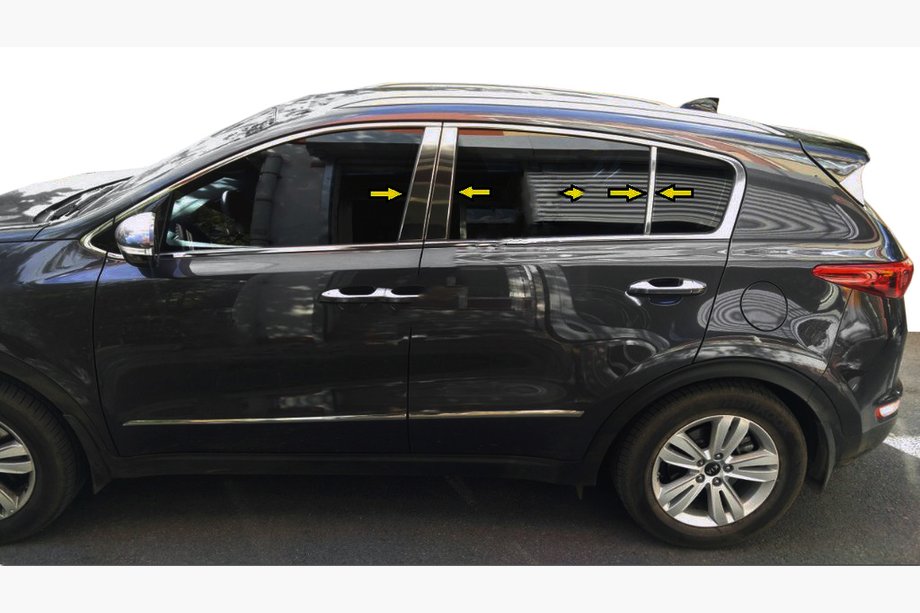 Kia Sportage 2015-2021 Stainless Steel Door Pillar Trim Image