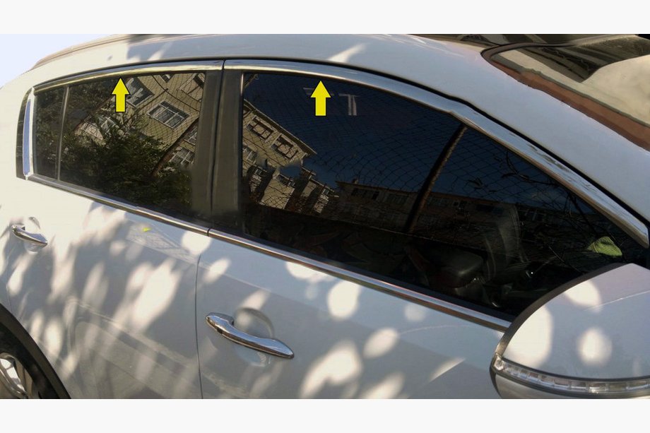 Kia Sportage 2010-2015 Upper Door Trim Stainless Steel (4 pcs) Image
