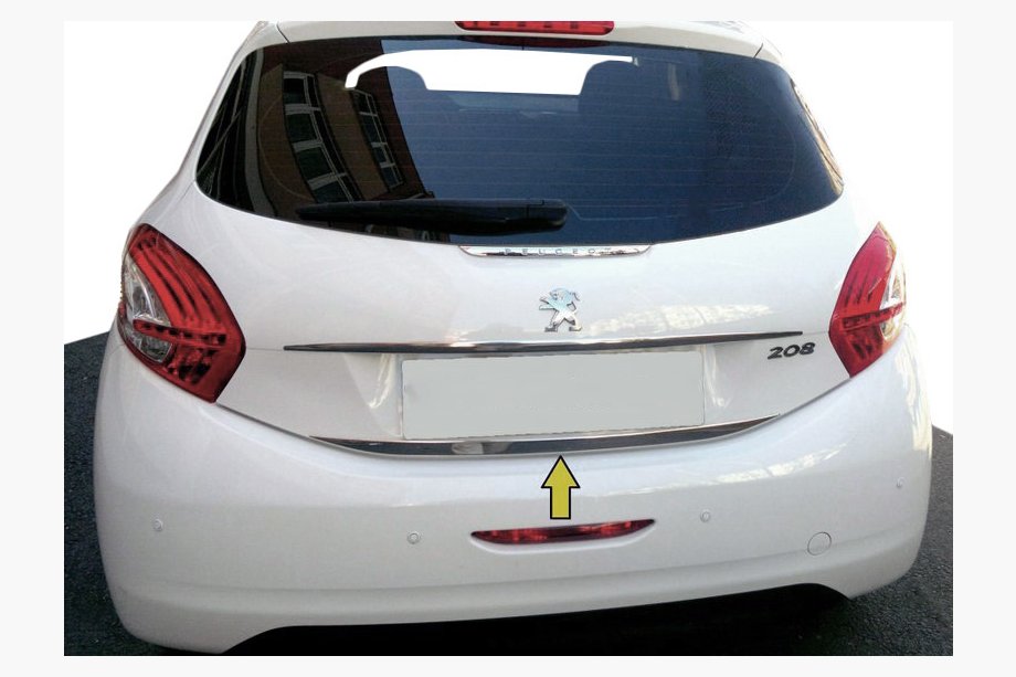 Peugeot 208 2012-2019 Trunk trim stainless steel Image