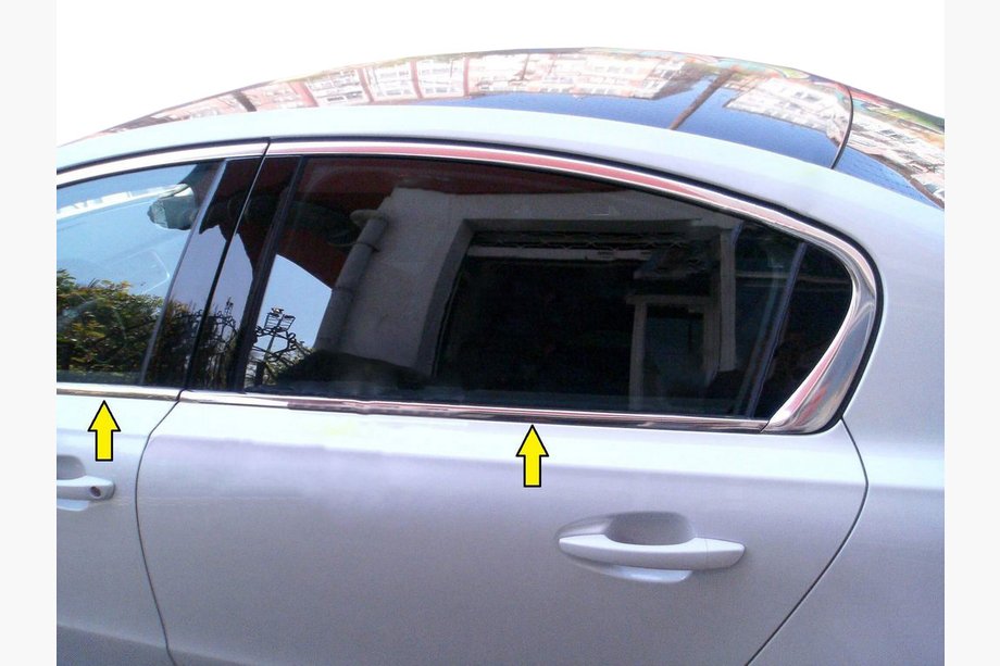 Peugeot 508 2010-2018 Window Lower Trim (Sedan, Stainless Steel) Photo 1