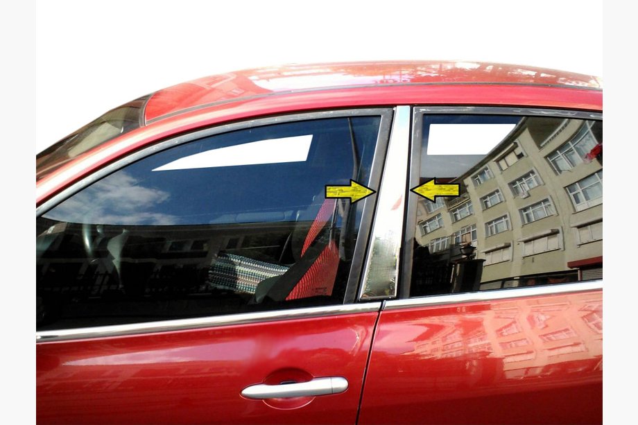Renault Megane II 2004-2009 Stainless Steel Pillar Covers (2 pcs) Image