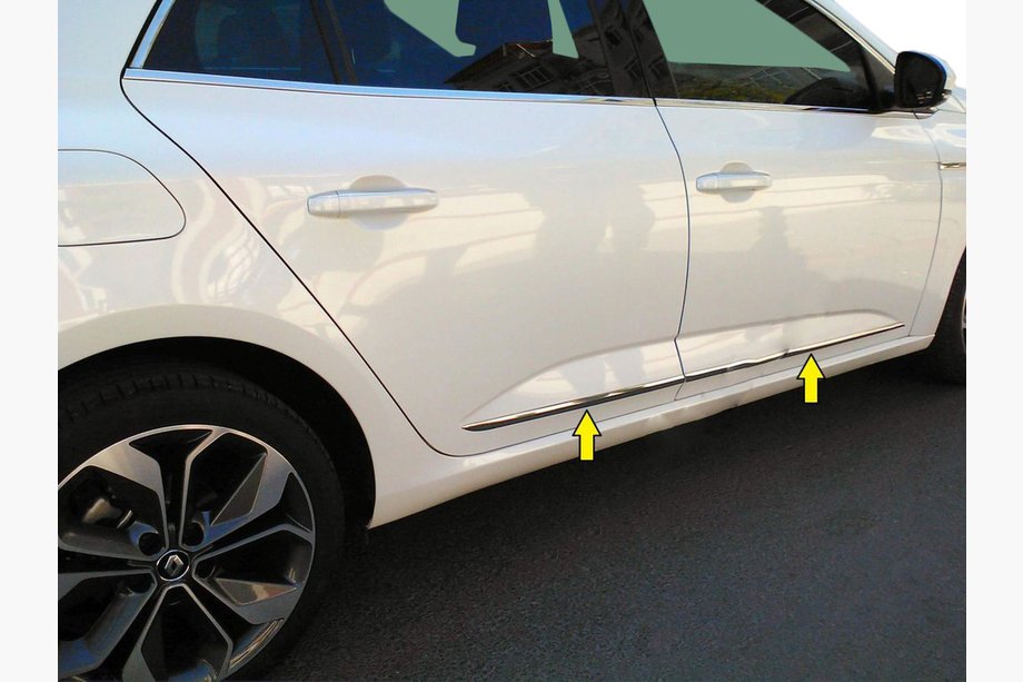 Renault Megane IV 2016-2025 Stainless Steel Door Moulding (Sedan) Image