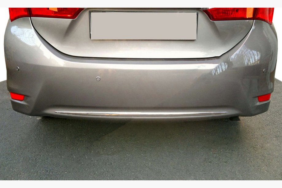 Toyota Corolla 2013-2019 Rear bumper trim stainless steel Image
