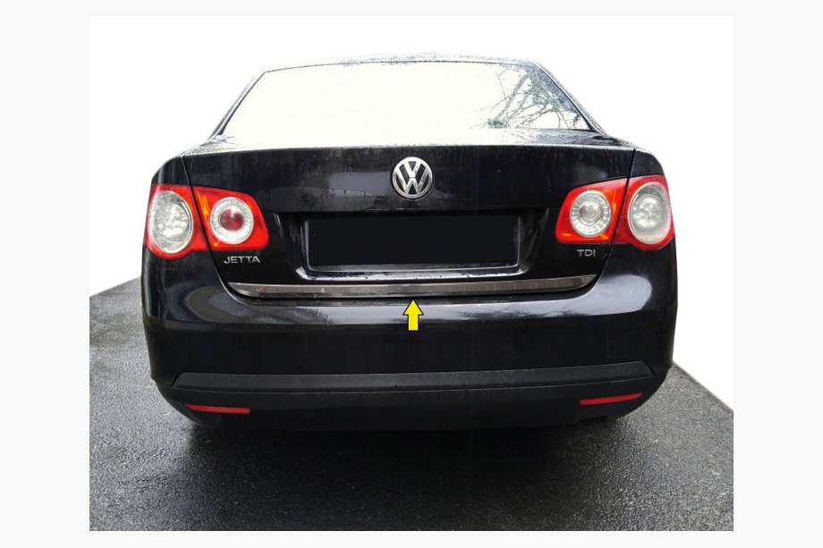 Volkswagen Jetta 2006-2011 Trunk trim stainless steel OmsaLine - Italian Stainless Steel Image