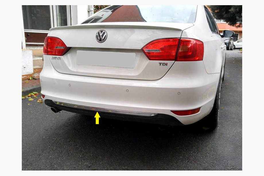 Volkswagen Jetta 2011-2018 Rear bumper trim 2011-2013 stainless steel Image