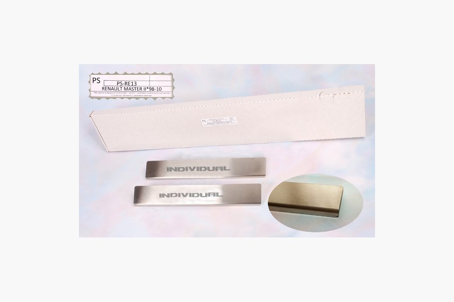 Renault Master 1998-2010 Door Sill Covers Natanika Standard (2 pcs, Stainless Steel) Image