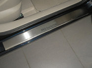 Renault Megane II 2004-2009 Door Sill Covers Nataniko (4 pcs, Stainless Steel) Standard - Lohmann Tape, 0.5mm photo 1