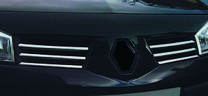 Renault Megane II 2004-2009 Chrome Grille Covers (Model 2004-2006, 6 pcs, Stainless Steel) OmsaLine - Italian Stainless Steel photo 4