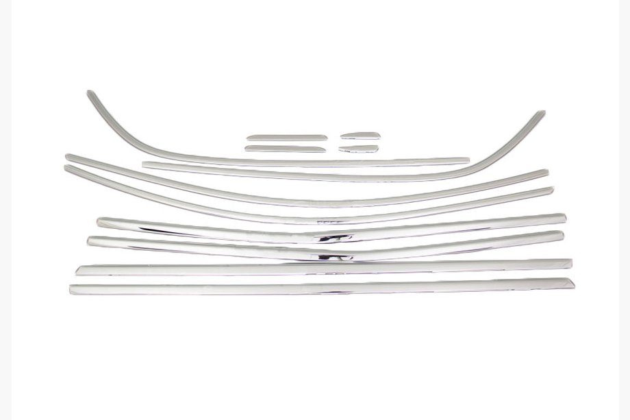 Renault Megane IV 2016-2025 Full Window Trim Set (HB, 12 pcs, Stainless Steel) OmsaLine - Italian Stainless Steel Photo 2