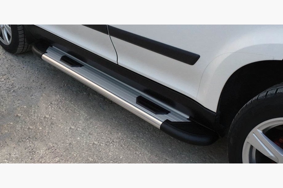Ford Kuga 2008-2013 Side steps Bosphorus grey OLD (2 pcs, Aluminum) Image
