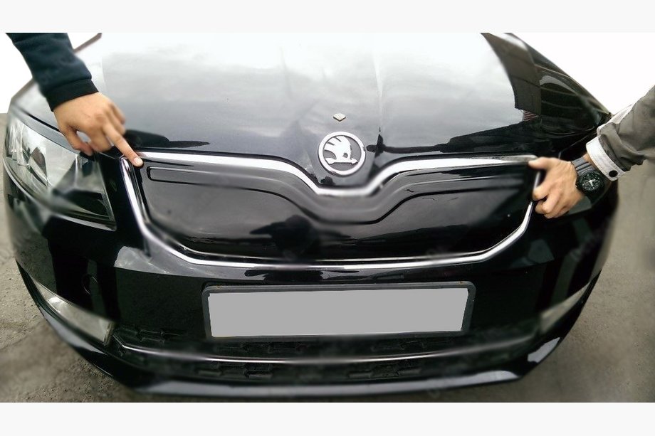 Skoda Octavia III A7 2013-2019 Winter grille cover (2013-2017) Matte Photo 3
