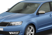 Skoda Rapid 2012-2019 Mirror covers without indicator cut-out (2 pcs, stainless steel) photo 1