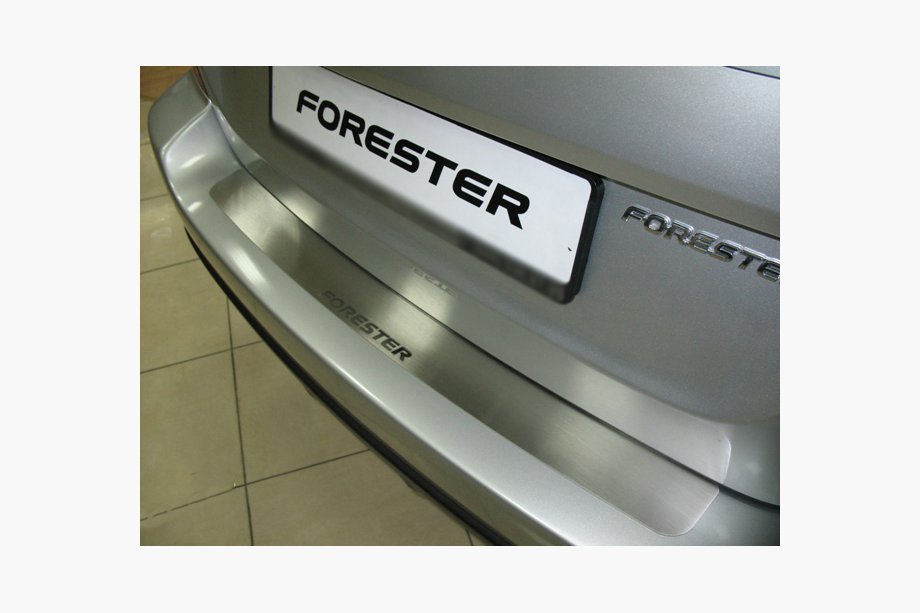 Subaru Forester 2008-2013 Rear Bumper Protector NataNika (Stainless Steel) Image