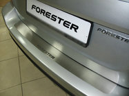 Subaru Forester 2008-2013 Rear Bumper Protector NataNika (Stainless Steel) photo 1