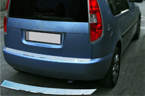 Skoda Roomster 2006-2015 Rear bumper protector stainless steel Gloss photo 2