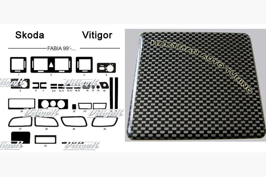 Skoda Fabia 2000-2007 Sale !!! Dashboard Trim (Carbon Look) Image