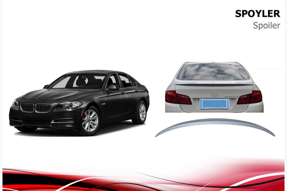 BMW 5 Series F10/F11 2010–2016 Niken Spoiler (primed for painting) Image