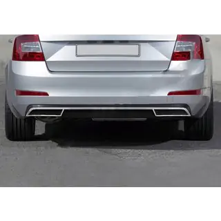 Rear diffuser surround trim (2013-2017, stainless steel)