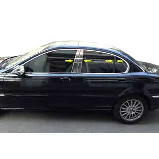 Stainless Steel Pillar Covers Jaguar X-Type 2001-2009 photo 1