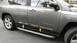Jeep Compass 2006-2016 Titiz Stainless Steel Door Moulding photo 1