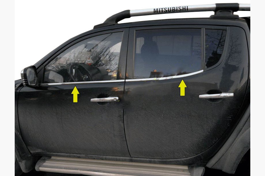 Fiat Fullback 2016- Lower window trim stainless steel Image