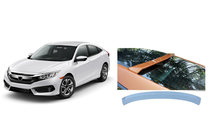 Honda Civic Sedan X 2016-2021 Rear Window Spoiler Niken V4 (primed for painting) photo 2