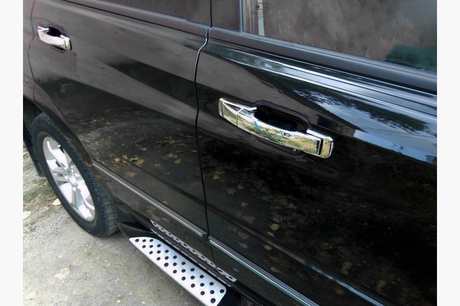 SsangYong Rexton I 2001-2017 Chrome Door Handle Covers with Trim (4 pcs, plastic) Image