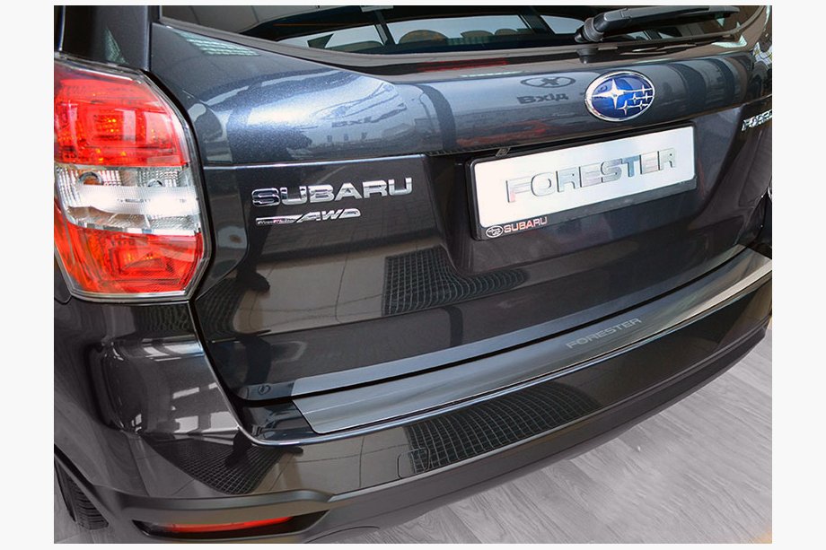Subaru Forester 2013-2018 Rear bumper protector Natanika (stainless steel) Image