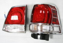 Toyota Land Cruiser 200 2007-2021 Chrome Tail Light Covers (2008-2012, 4pcs, Plastic) photo 1