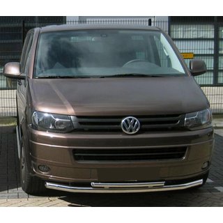 Front double bull bar 60/48mm (stainless steel) photo 1
