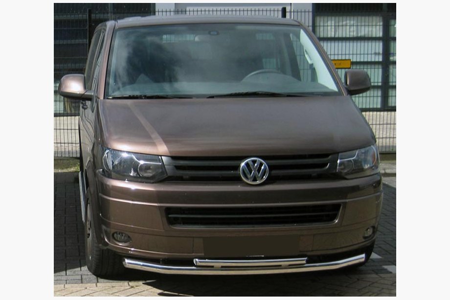 Volkswagen T5 2010-2015 Front double bull bar 60/48mm (stainless steel) Image