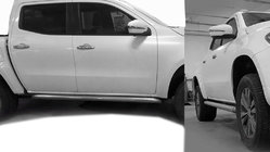 Mercedes X class 2017-2020 Side tubes with slant (2 pcs, stainless steel) photo 1