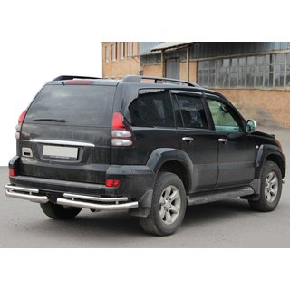 Rear double corner bars AK003-1 (2 pcs, stainless steel) Toyota Land Cruiser Prado 120 2002-2009 photo 4